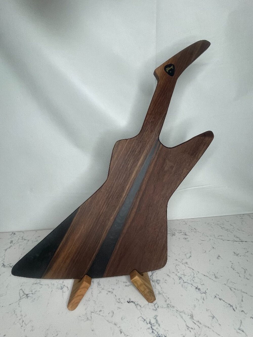 "Guitar"-Erie Board (Gibson Explorer Charcuterie Board w/ Black Epoxy)
